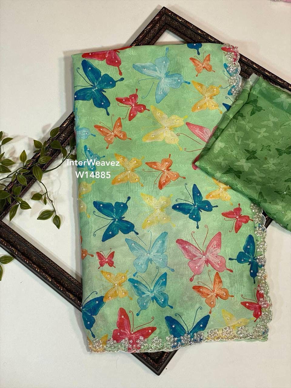 Georgette silk saree