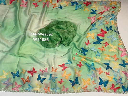 Georgette silk saree