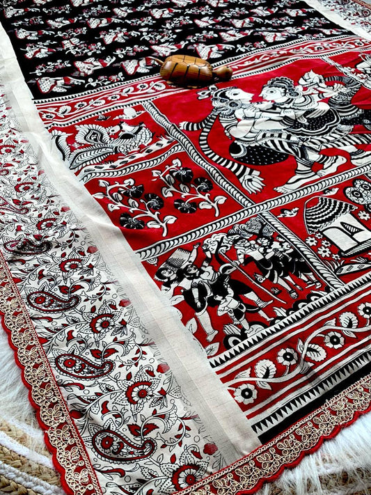 Soft Cotton Silk with Kalamkari saree