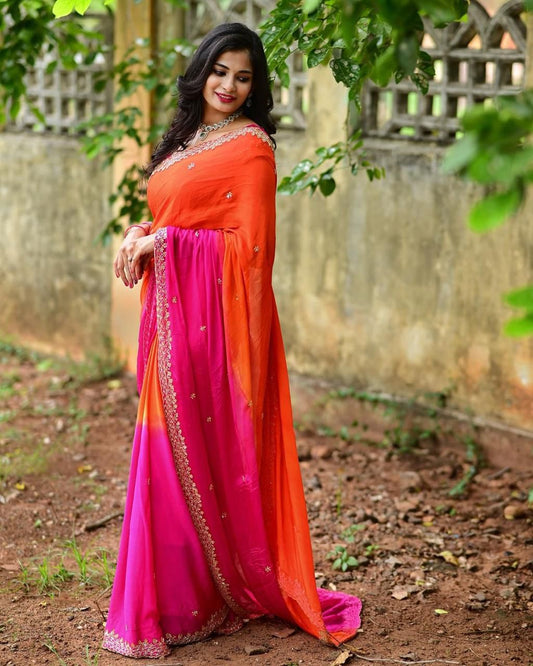 Soft Chinnon saree