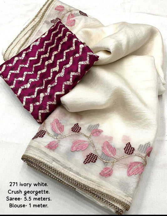 Crush Georgette Saree