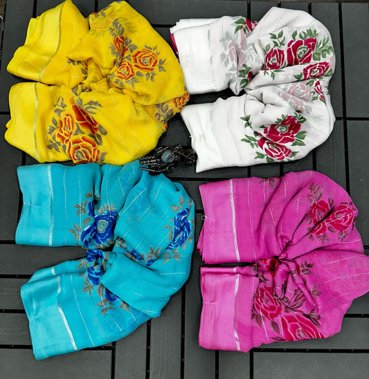 Heavy Georgette Mill Print Saree