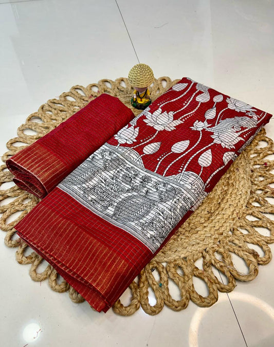 Handloom Charm with Kamkari Elegance
