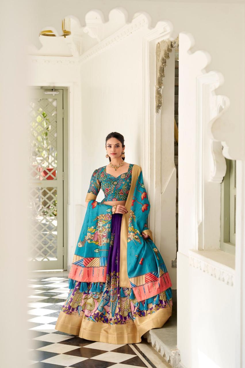 kalamkari half saree