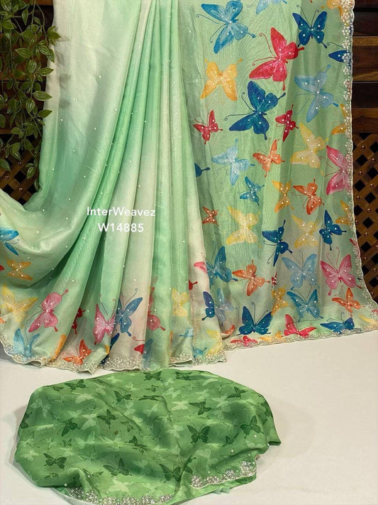 Georgette silk saree