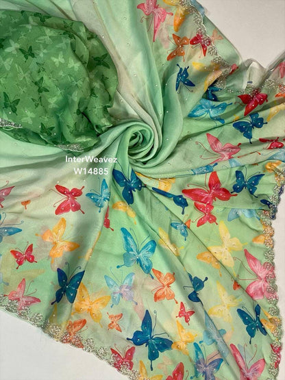 Georgette silk saree