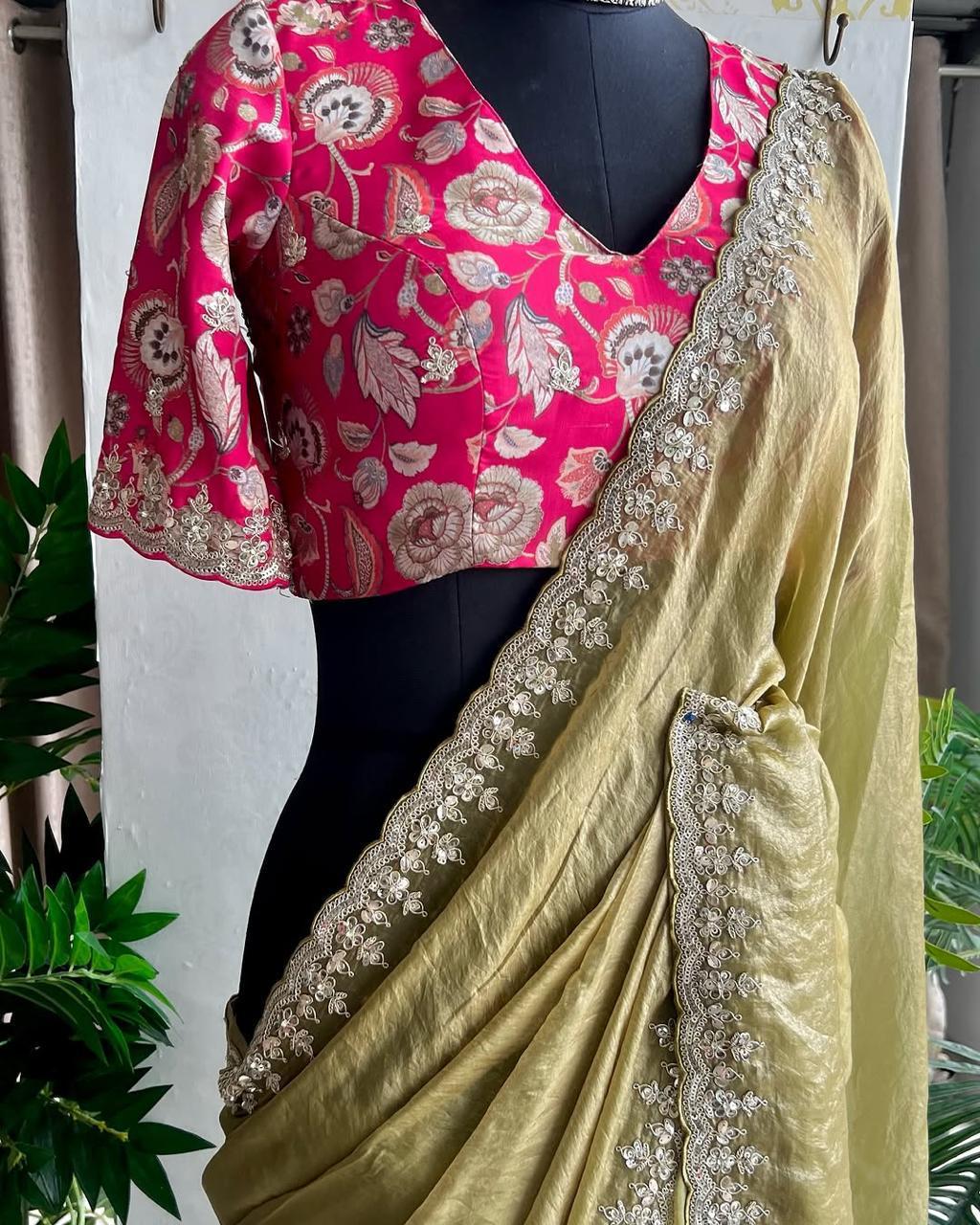 Gold Crush Saree