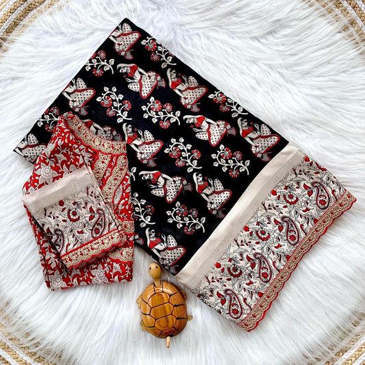 Soft Cotton Silk with Kalamkari saree