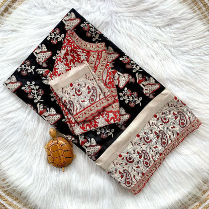 Soft Cotton Silk with Kalamkari saree