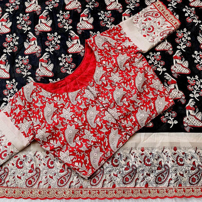 Soft Cotton Silk with Kalamkari saree