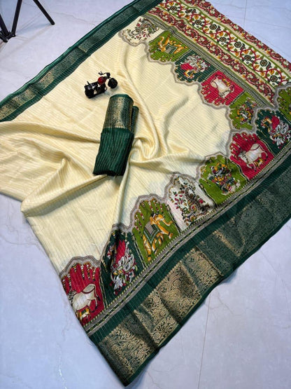 Pure Soft Chinon Silk Saree