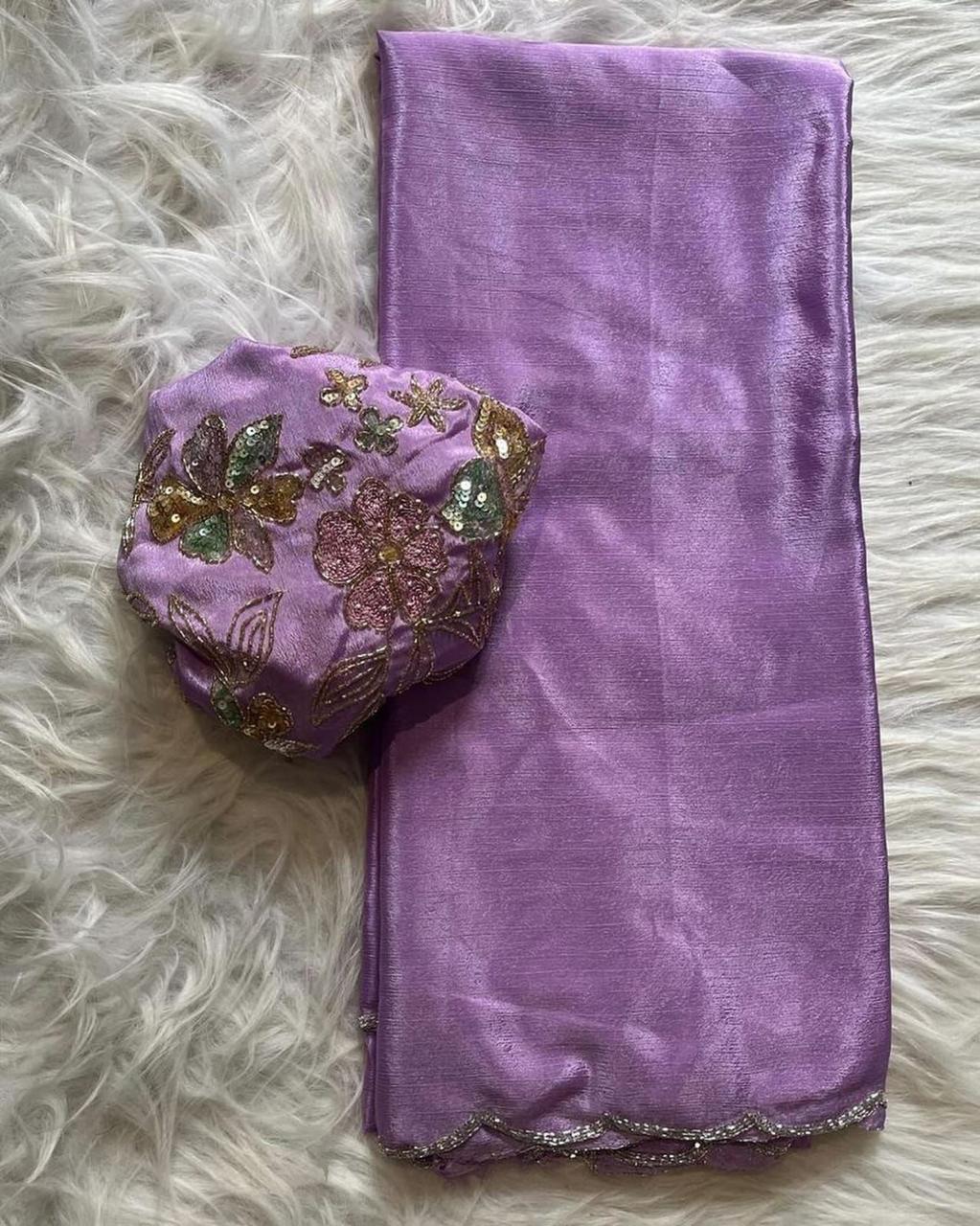 Pure Soft Chinon Silk Saree