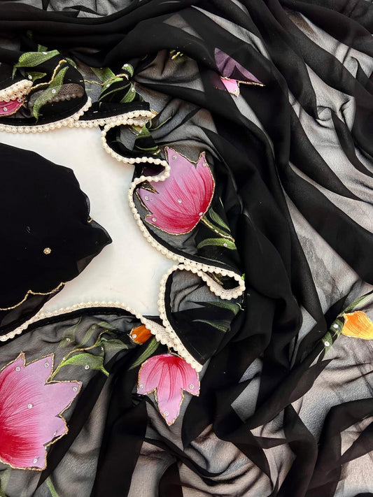 Pure Georgette saree