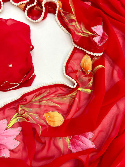 Pure Georgette saree