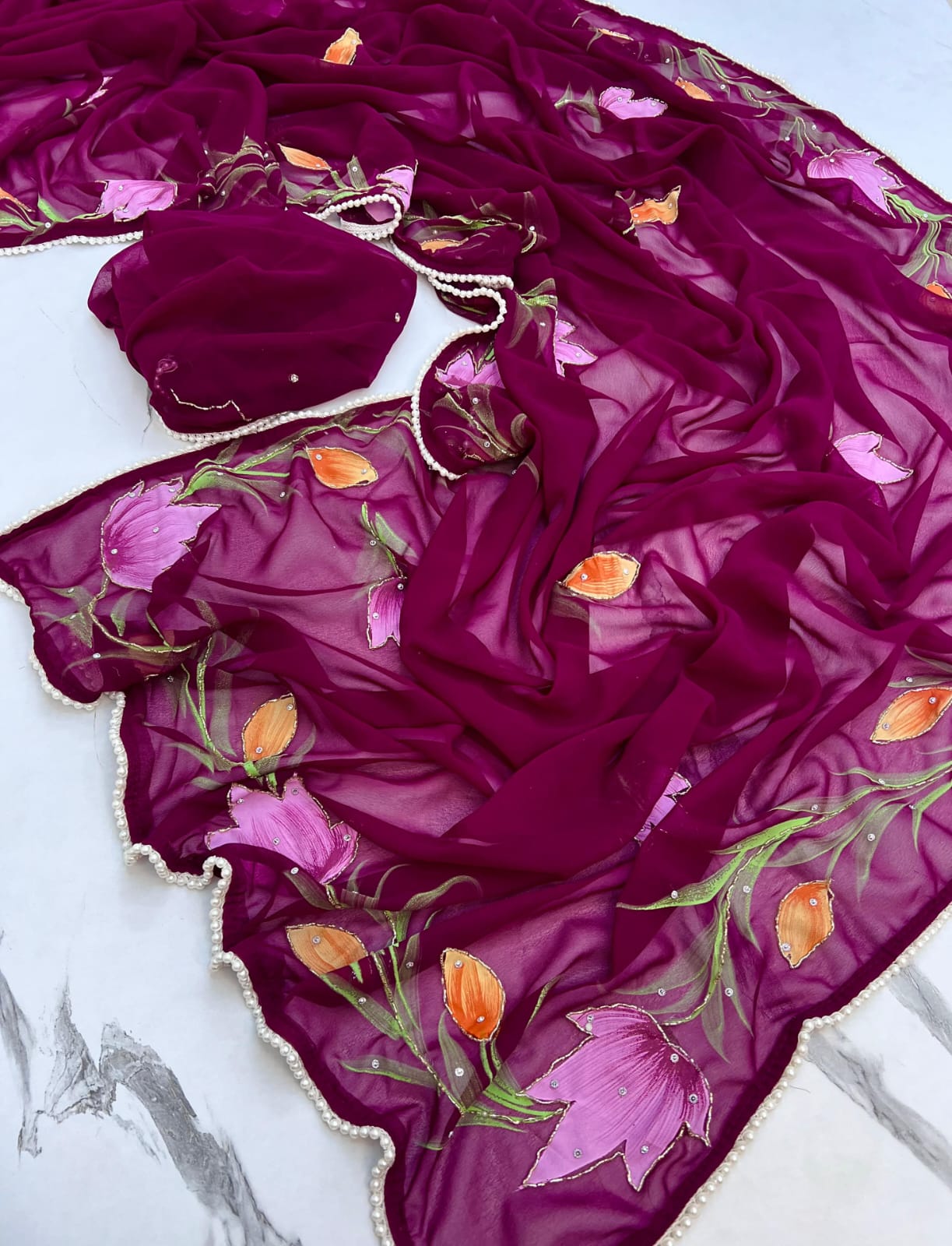 Pure Georgette saree
