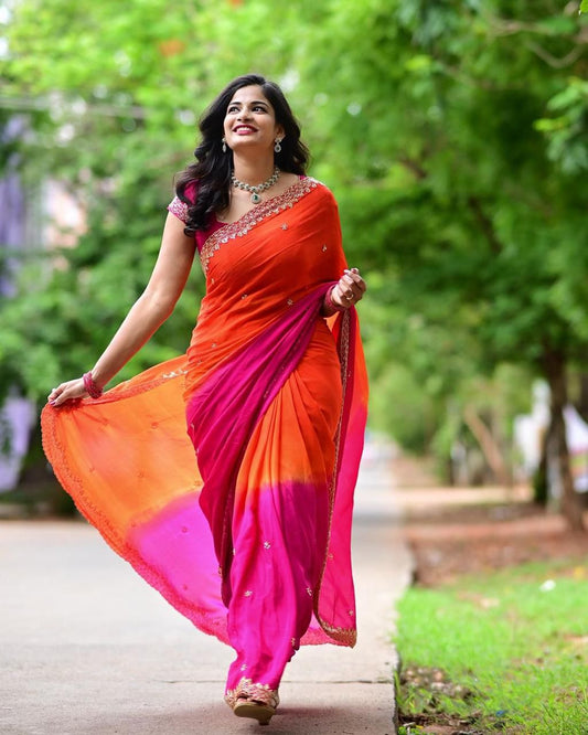 Soft Chinnon saree