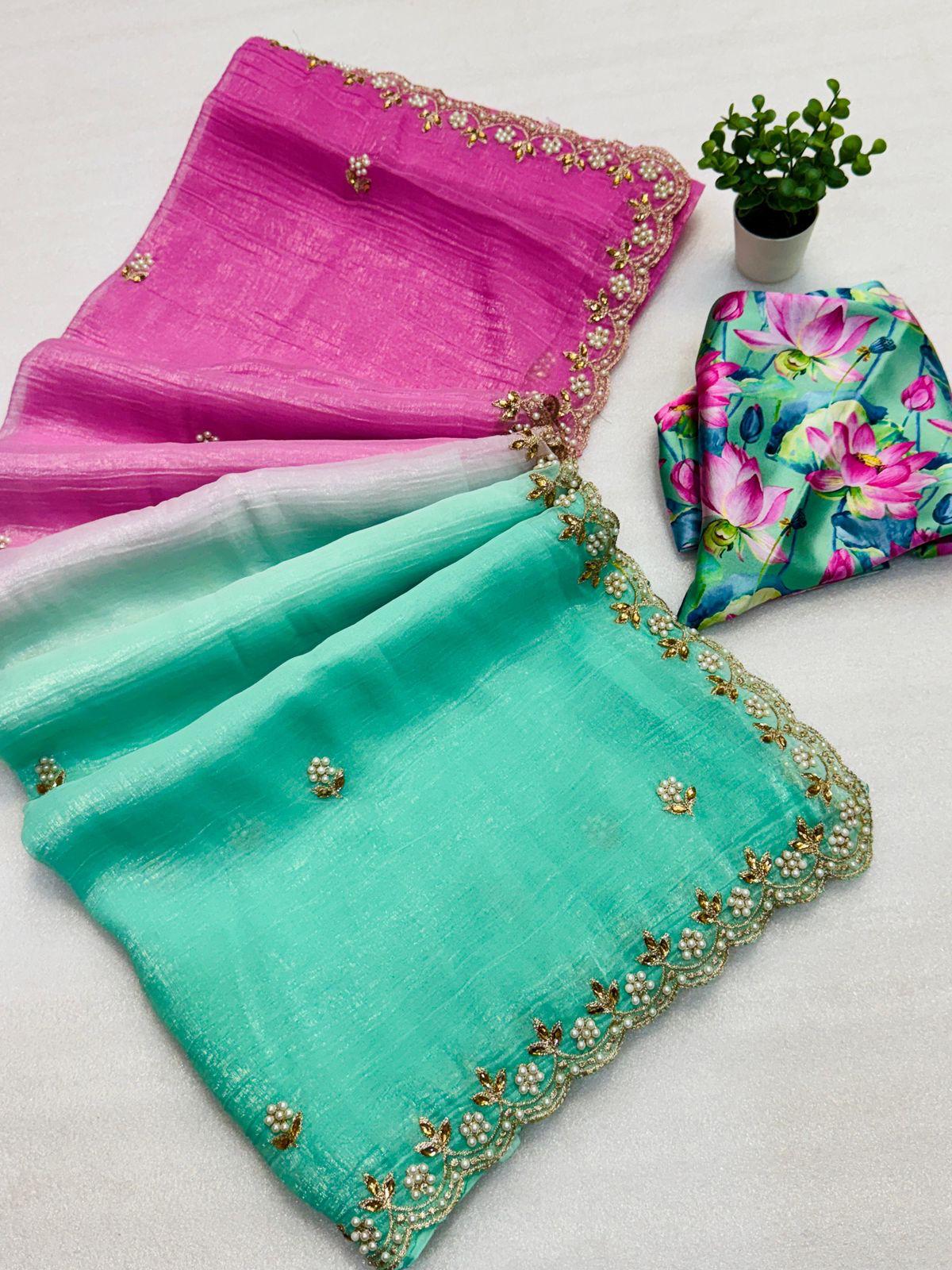 Chiffon Crush Saree