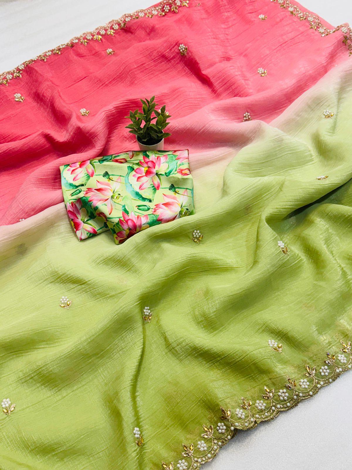 Chiffon Crush Saree