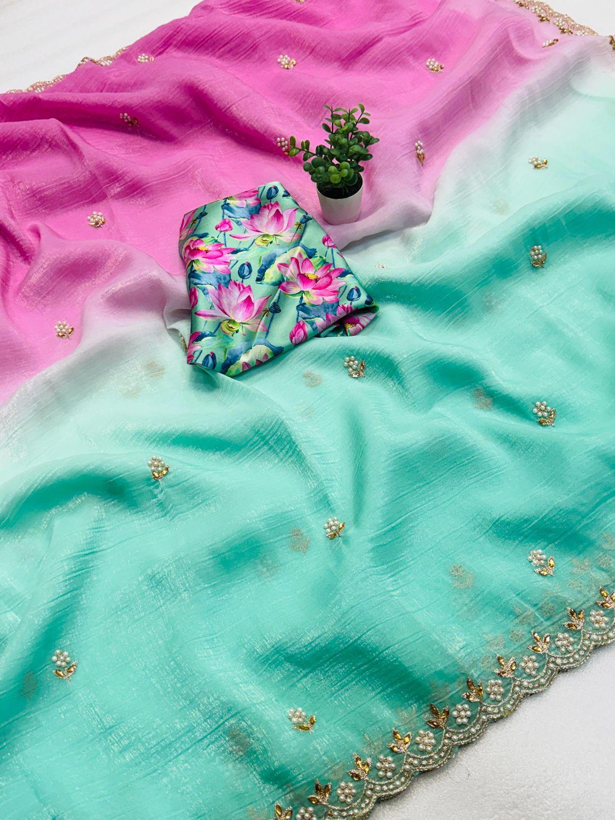 Chiffon Crush Saree