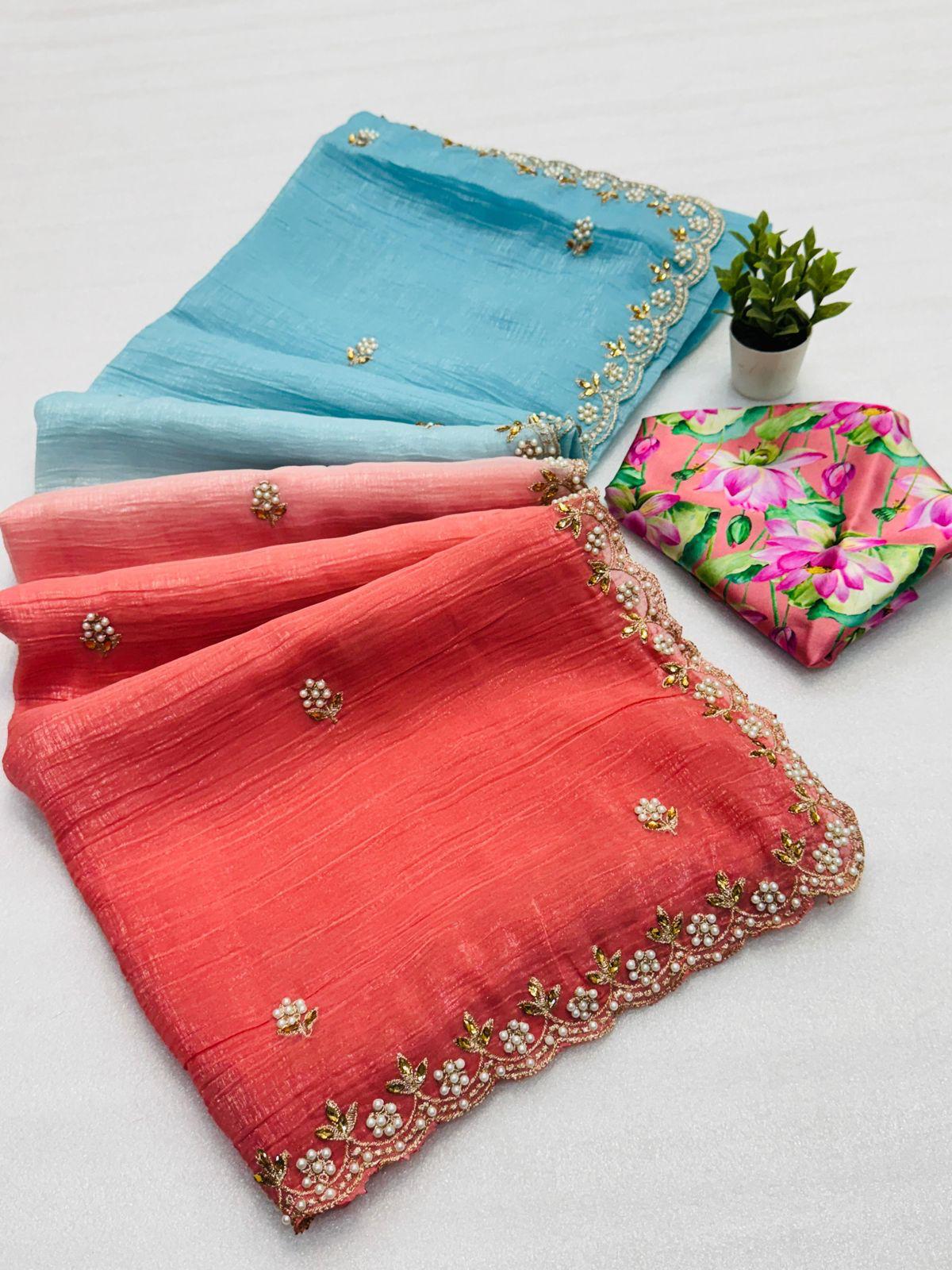 Chiffon Crush Saree