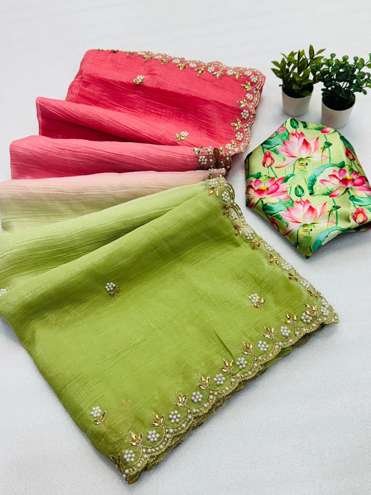 Chiffon Crush Saree