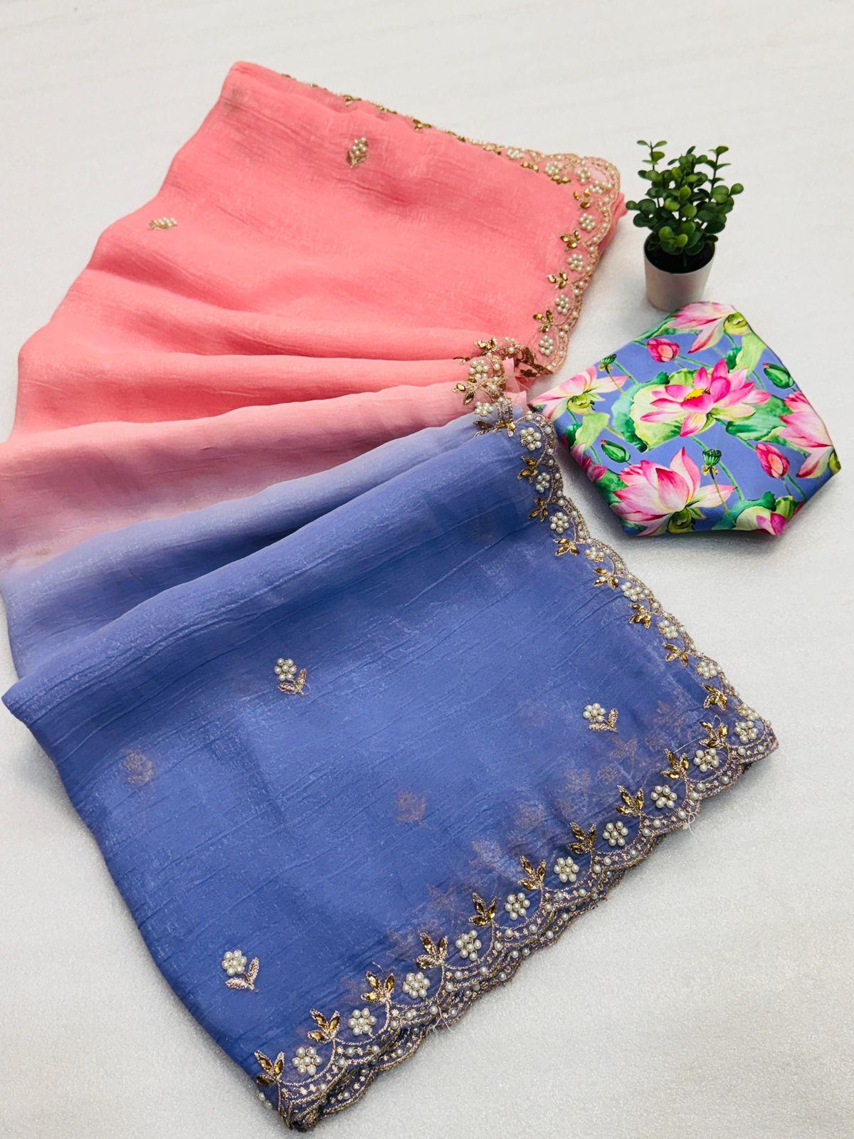 Chiffon Crush Saree