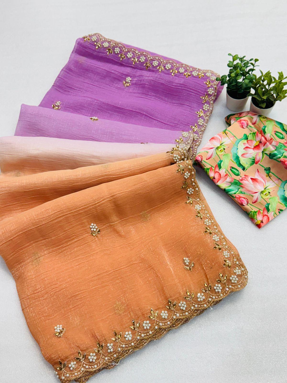 Chiffon Crush Saree