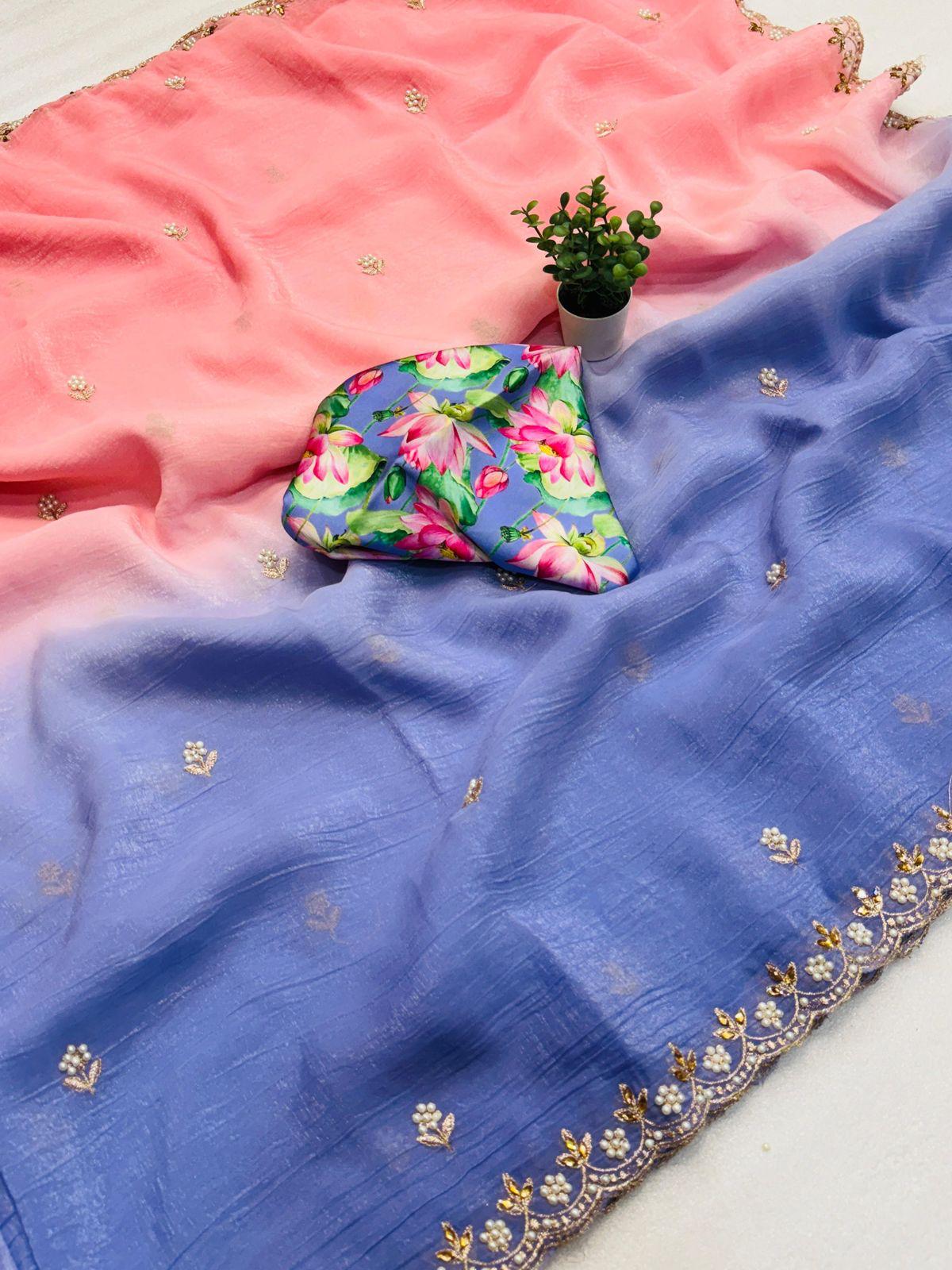 Chiffon Crush Saree