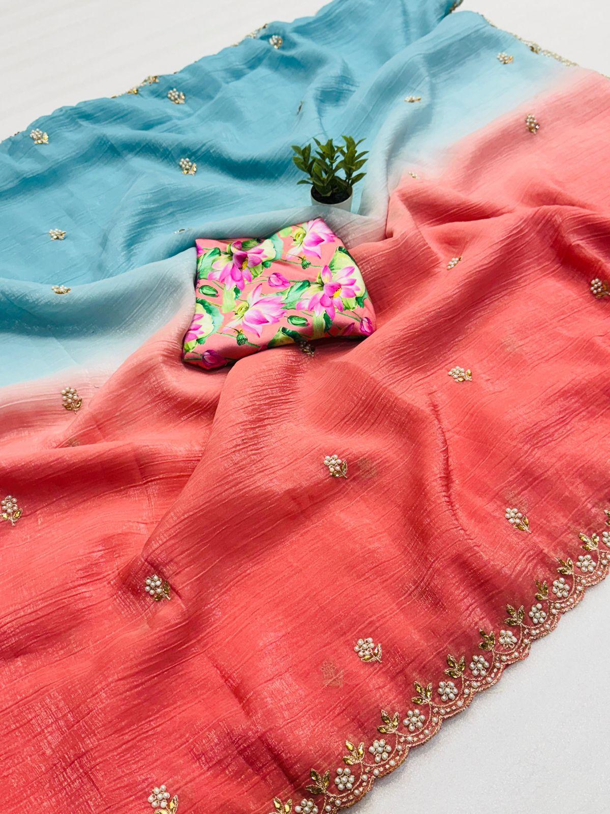 Chiffon Crush Saree