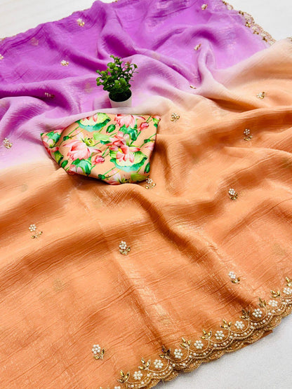 Chiffon Crush Saree