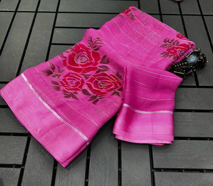 Heavy Georgette Mill Print Saree