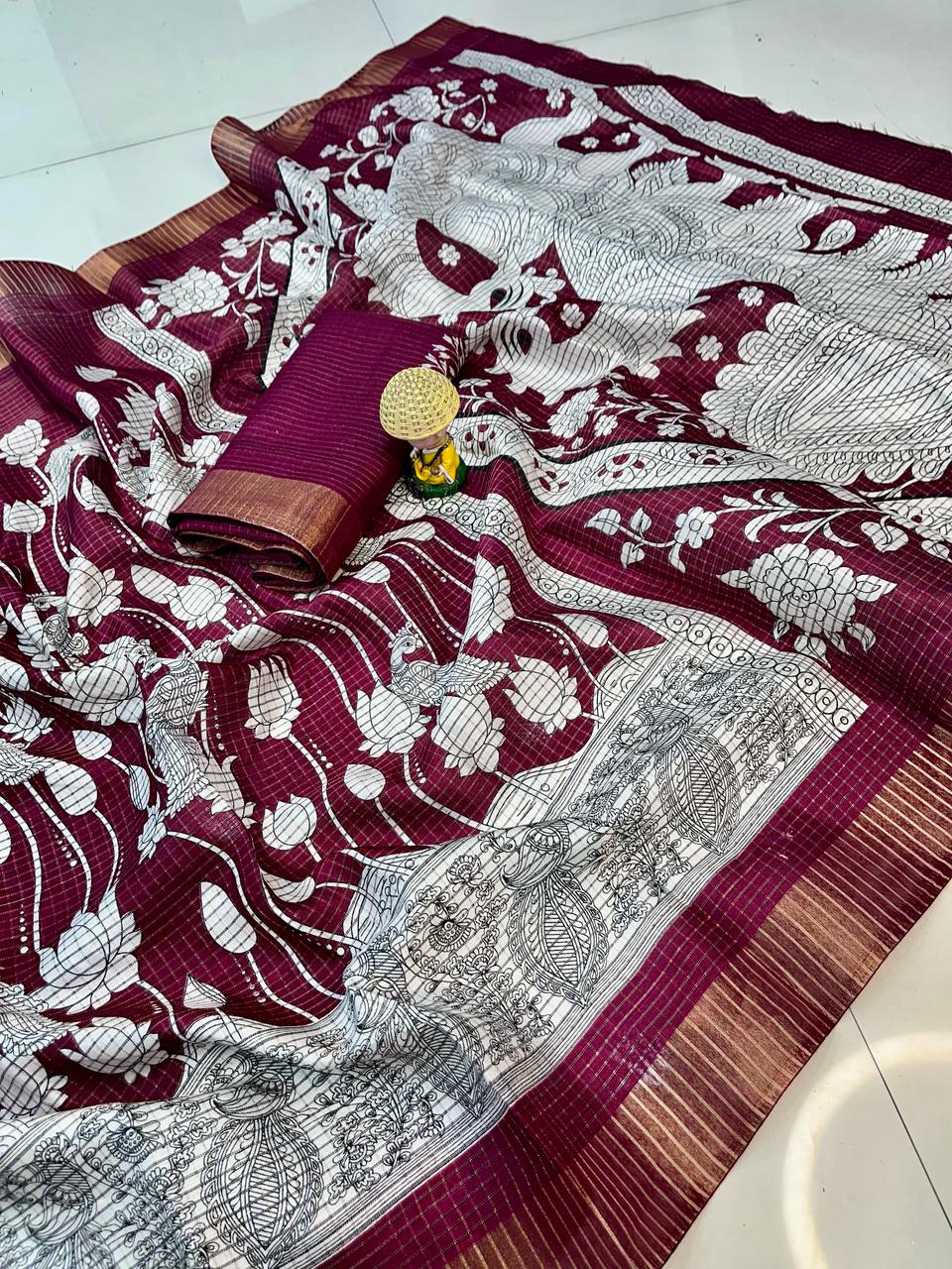 Handloom Charm with Kamkari Elegance