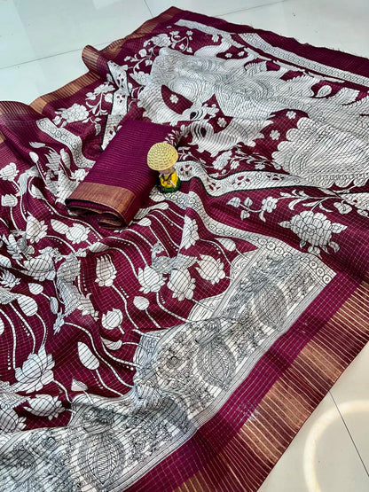 Handloom Charm with Kamkari Elegance