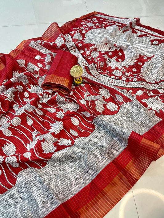 Handloom Charm with Kamkari Elegance